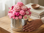 Luxury Pink candle bouquet styled as aesthetic home décor and gifting piece
