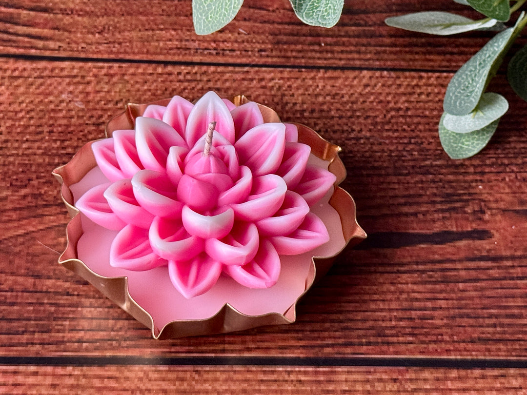 Eternal Lotus Glow candle creating warm calming ambiance for mindful spaces